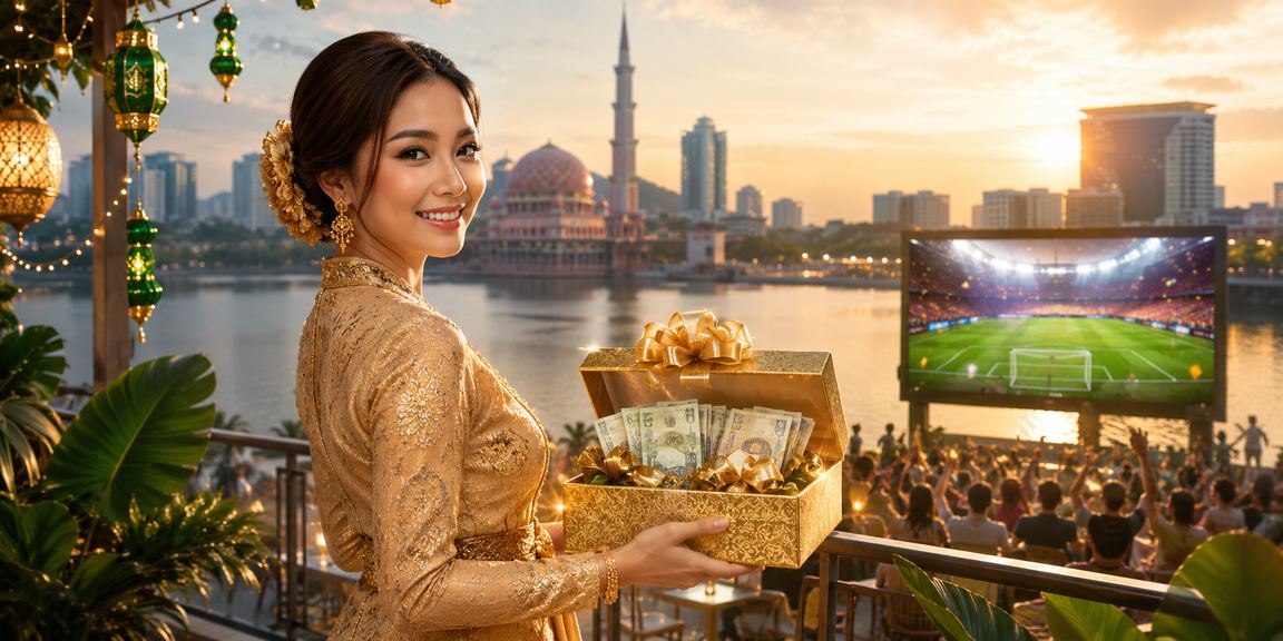 A football fan from Putrajaya enjoying sports betting in an authentic Malaysian setting